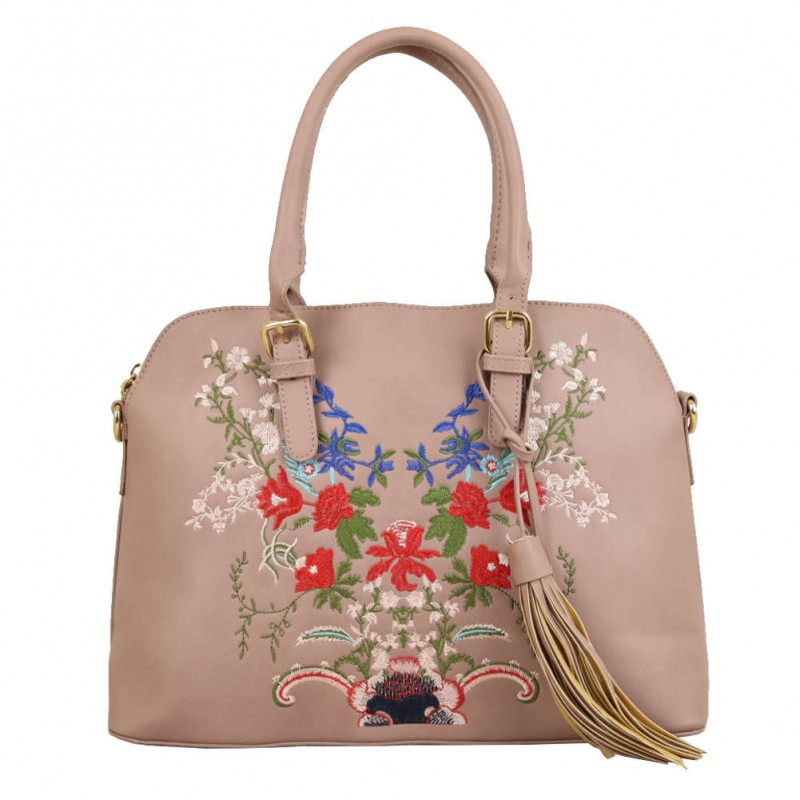 Sac a sales main vieux rose