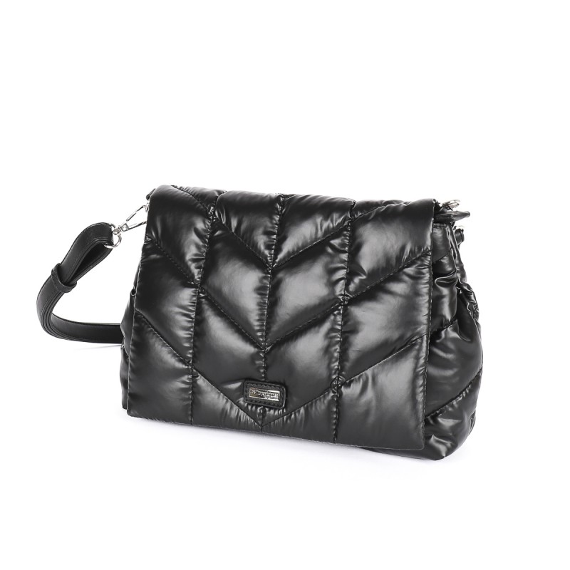 Sac Les Tropéziennes Horn - Noir satiné - 01 Sac Les Tropéziennes Horn - Noir satiné - 01