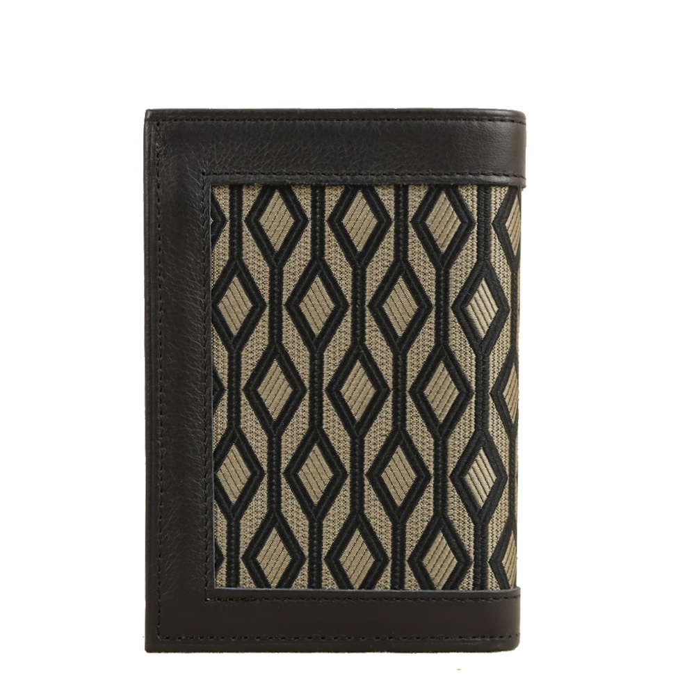 Petit porte monnaie Texier Fabrique en France Noir Toile cuir