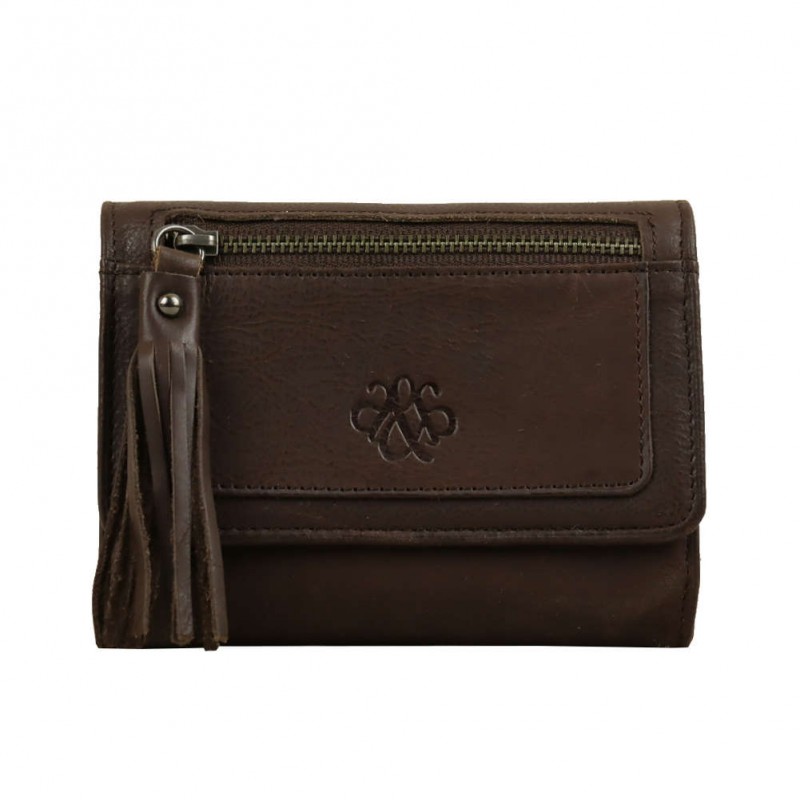 Porte monnaie M Arthur & Aston Cuir - Marron mat vieilli - 01