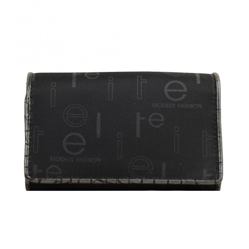 Porte monnaie Elite E8733 - Toile nylon - Noir imprimé