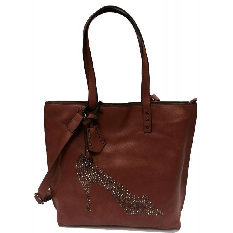 Sac cabas vieux rose strass chaussure Eternel - 1 Sac cabas vieux rose strass chaussure Eternel - 1