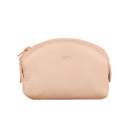 Porte monnaie Patrick Blanc - Cuir Rose souple