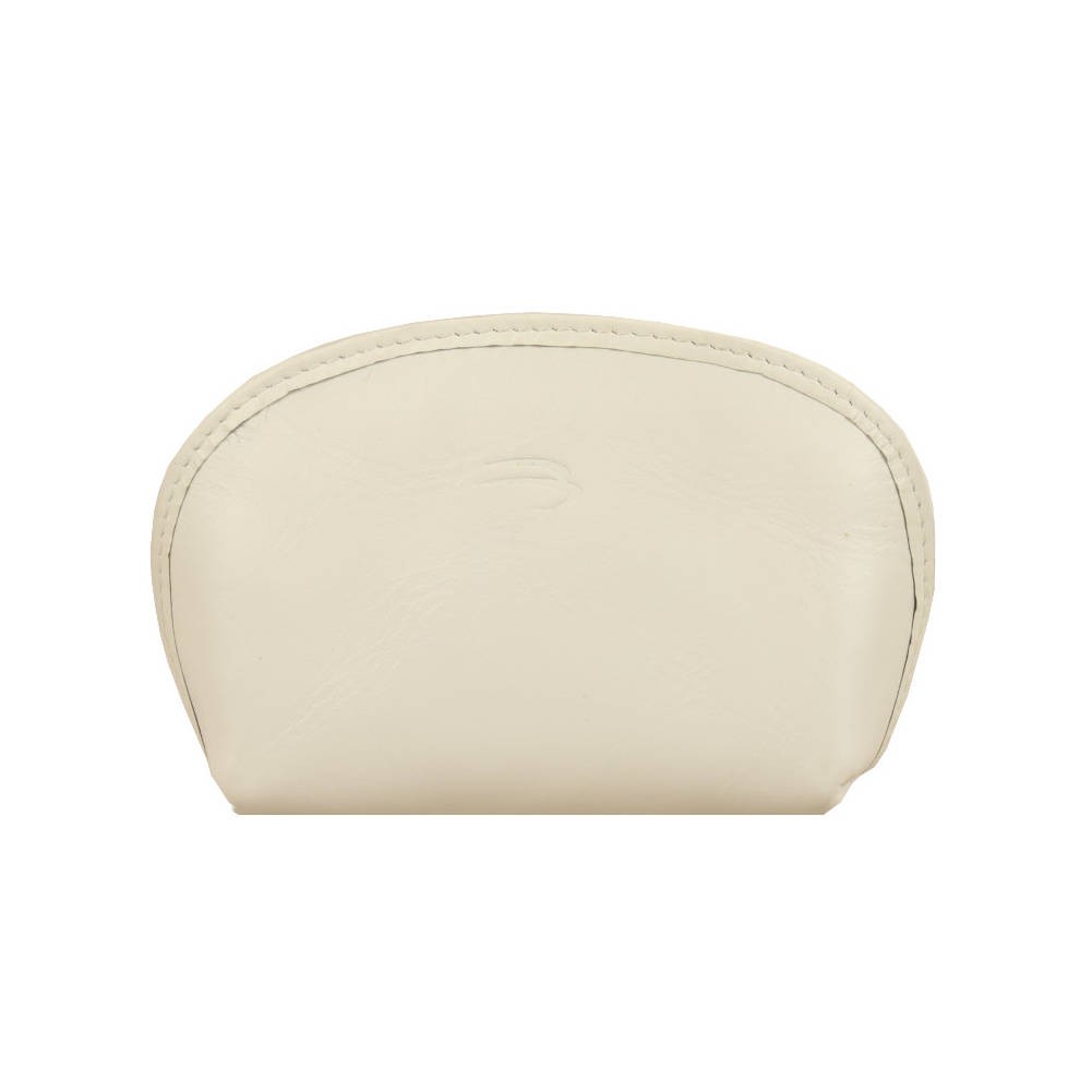 Porte monnaie Patrick Blanc - Cuir Beige mat bordé