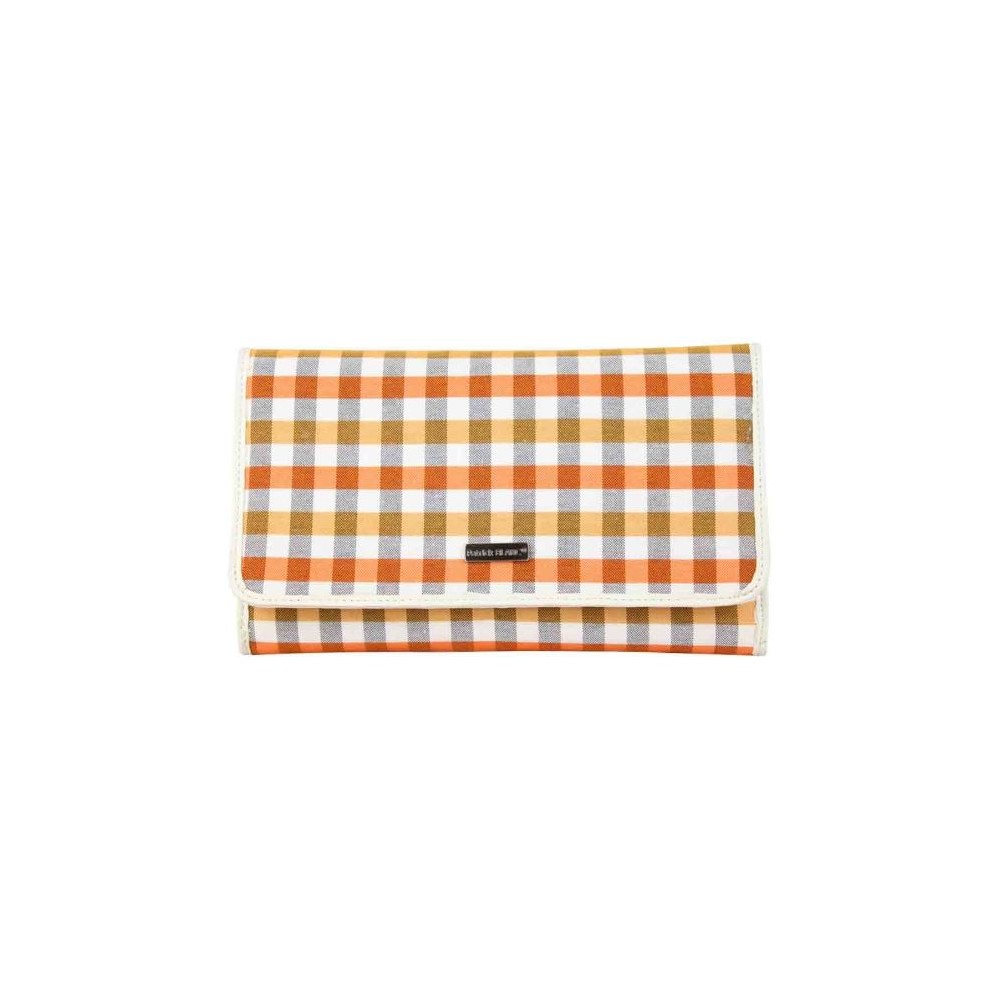 Porte monnaie Patrick Blanc motif damier BY0028 Orange