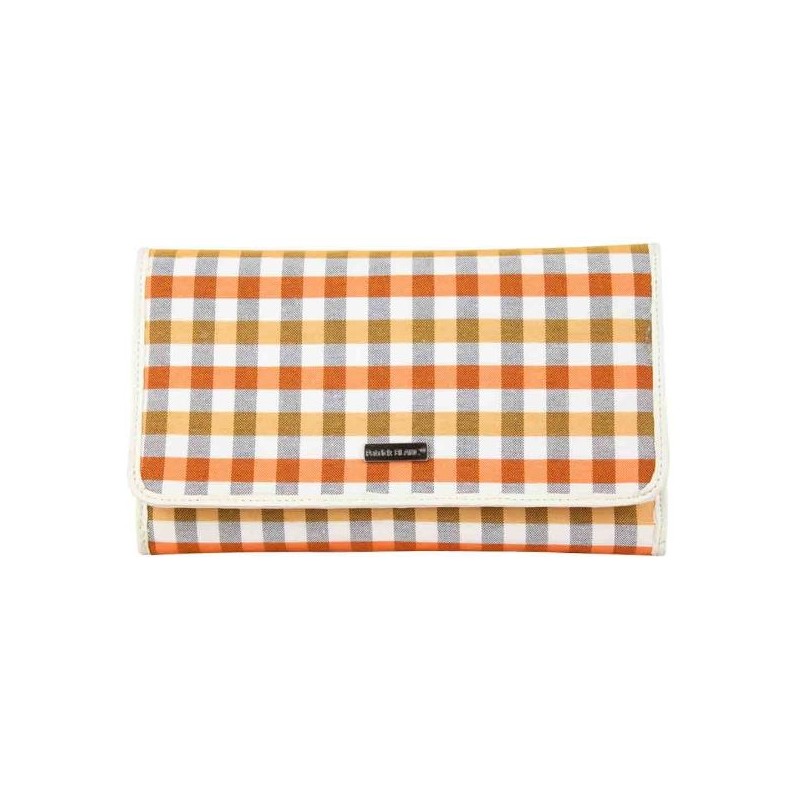 Porte monnaie Patrick Blanc motif damier BY0028 Orange