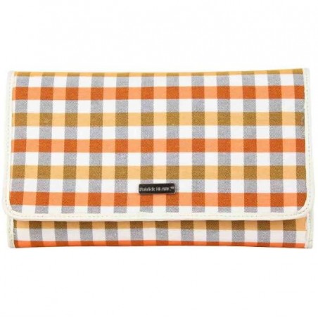 Porte monnaie Patrick Blanc motif damier BY0028 Orange