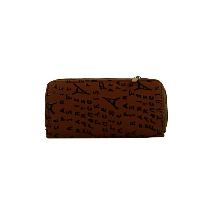 Portefeuille - Imprimé calligraphe - Marron F Portefeuille - Imprimé calligraphe - Marron F