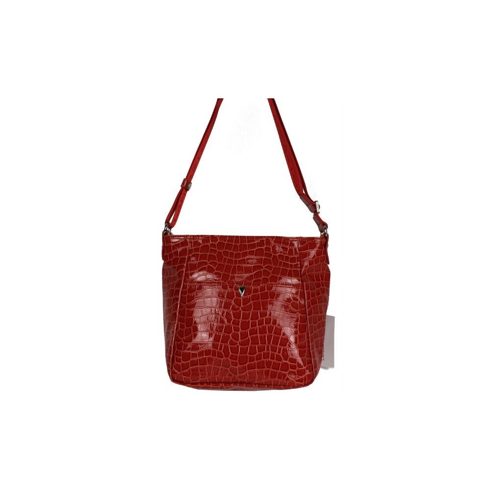 Petit sac bandoulière Lancaster effet croco verni 541-11 LANCASTER - 13