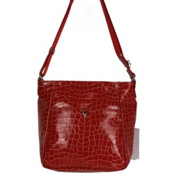 Petit sac bandoulière Lancaster effet croco verni 541-11 LANCASTER - 13
