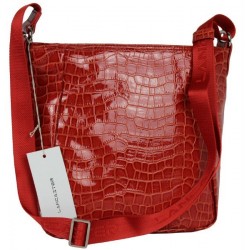 Petit sac bandoulière Lancaster effet croco verni 541-11 LANCASTER - 15