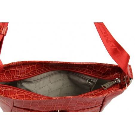 Petit sac bandoulière Lancaster effet croco verni 541-11 LANCASTER - 16
