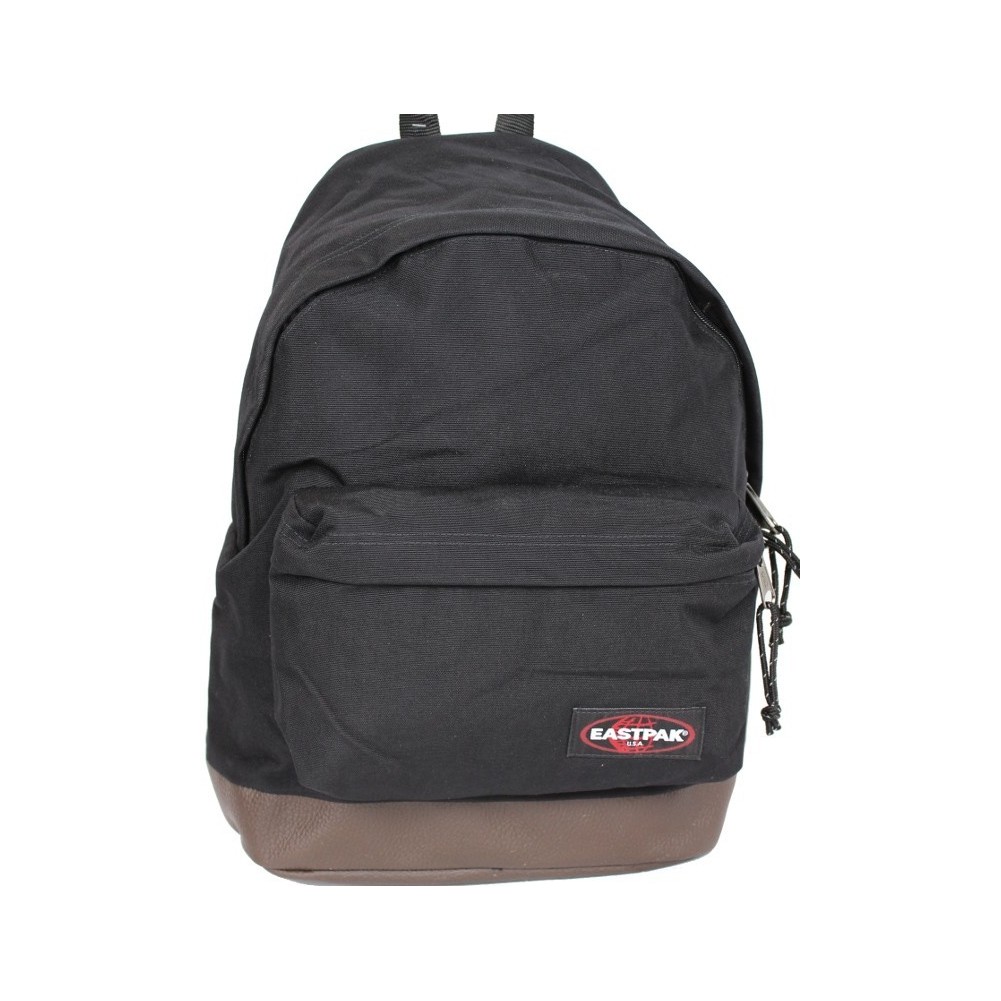 Sac à dos Eastpak EK811 noir fond cuir Wyoming 008 black  EASTPAK - 1