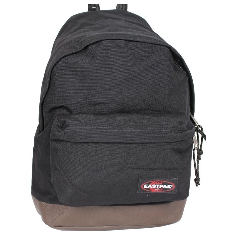 Sac à dos Eastpak EK811 noir fond cuir Wyoming 008 black EASTPAK - 1 Sac à dos Eastpak EK811 noir fond cuir Wyoming 008 black EASTPAK - 1