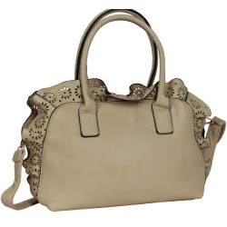 Sac à main beige clair fleurs découpées Eternel - 2