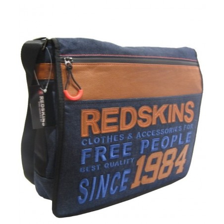 Gibecière de marque Redskins en toile style bleu jean's 16190 REDSKINS - 1