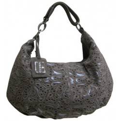 Sac épaule demi lune cuir motif imprimé Patrick Blanc PATRICK BLANC - 2