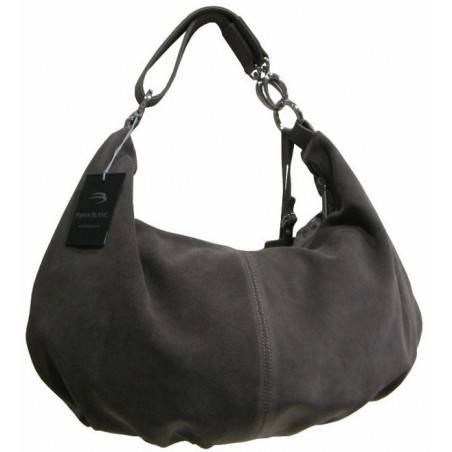 Sac épaule demi lune cuir motif imprimé Patrick Blanc PATRICK BLANC - 4